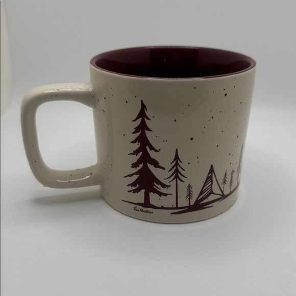 ☕ Tim Hortons 2019 Holiday Collection Mug – Winter Forest Scene, Red Interior - Picture 2 of 4